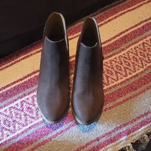 Women's Brown Suede Ankle Booties — Classic Slip-On Chelsea Style